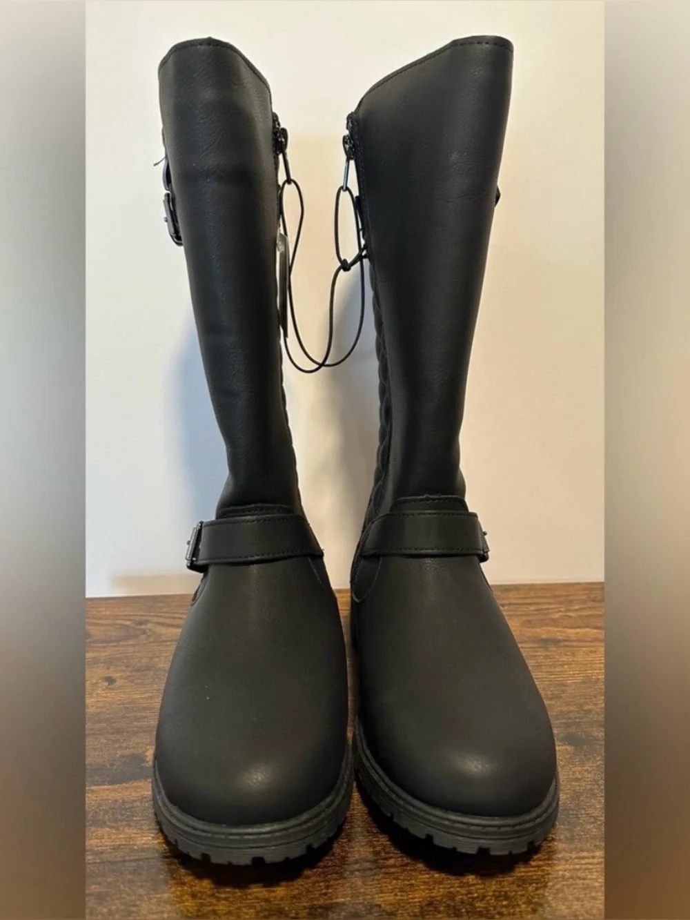 Thereabouts Toddler Girls Black Hailey Flat Heel Riding Boots NWT Size 12